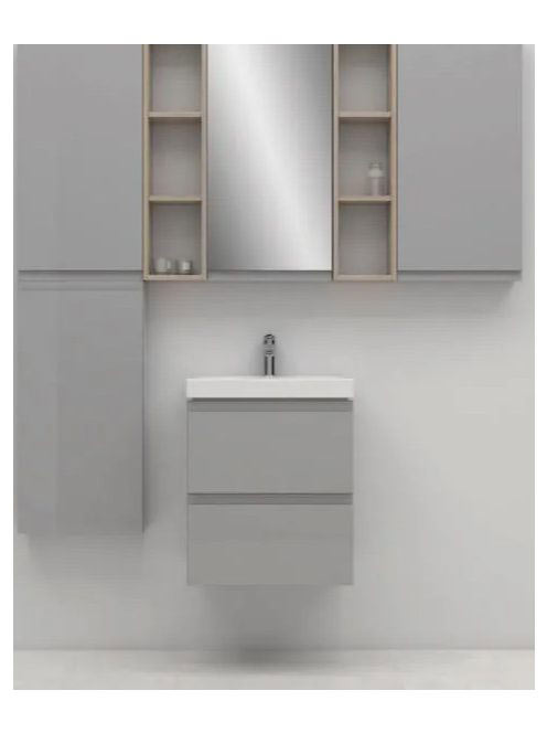 Cersanit Moduo 50 szürke szekrény kerámia mosdóval S801-219-