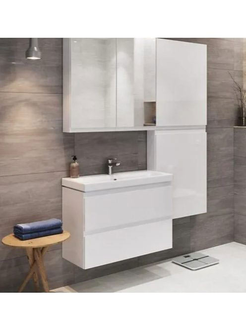 Cersanit Moduo 60 alsószekrény mosdóval, fényes fehér S801-2
