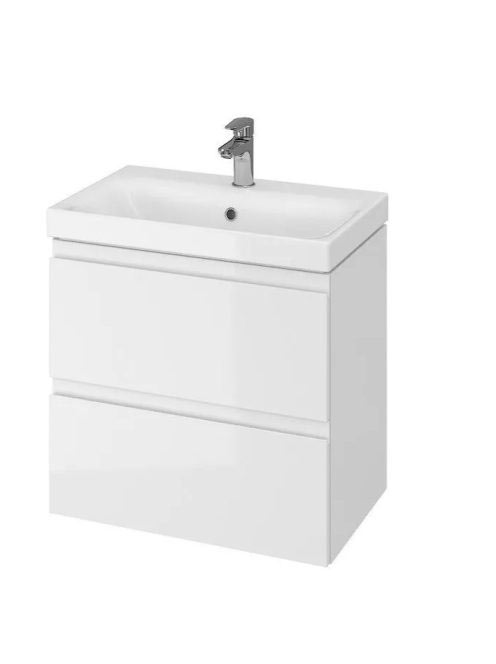 Cersanit Moduo Slim 60 szekrény keskeny mosdóval, fényes feh