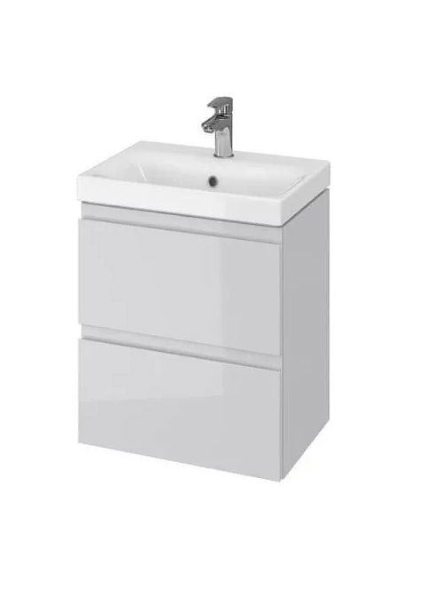 Cersanit Moduo Slim 50 szekrény keskeny mosdóval, szürke S80