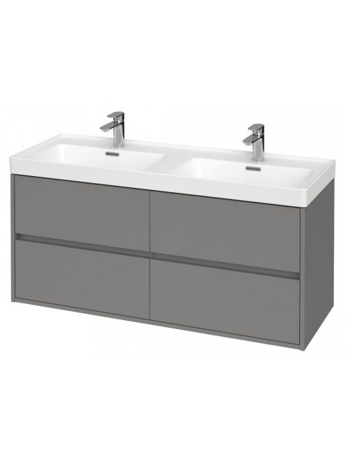 Cersanit Crea 120 alsószekrény kerámia mosdóval, matt szürke