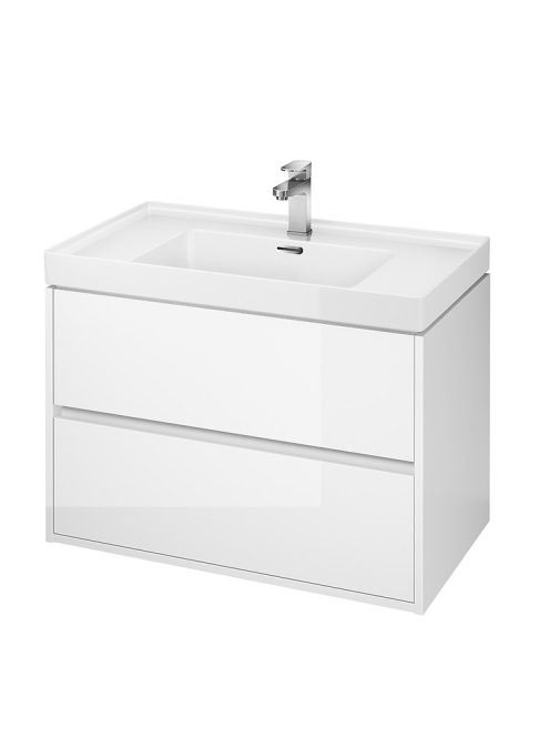 Cersanit Crea alsószekrény 80 cm-es mosdóhoz, fényes fehér S