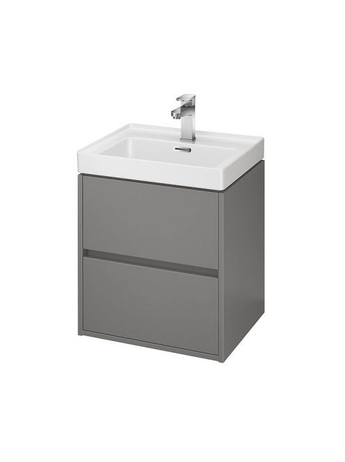 Cersanit Crea alsószekrény 50 cm-es mosdóhoz, matt szürke S9