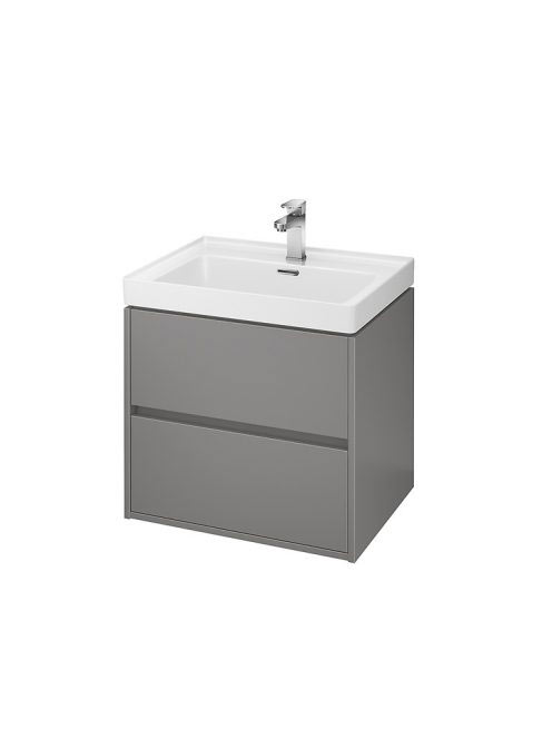 Cersanit Crea alsószekrény 60 cm-es mosdóhoz, matt szürke S9