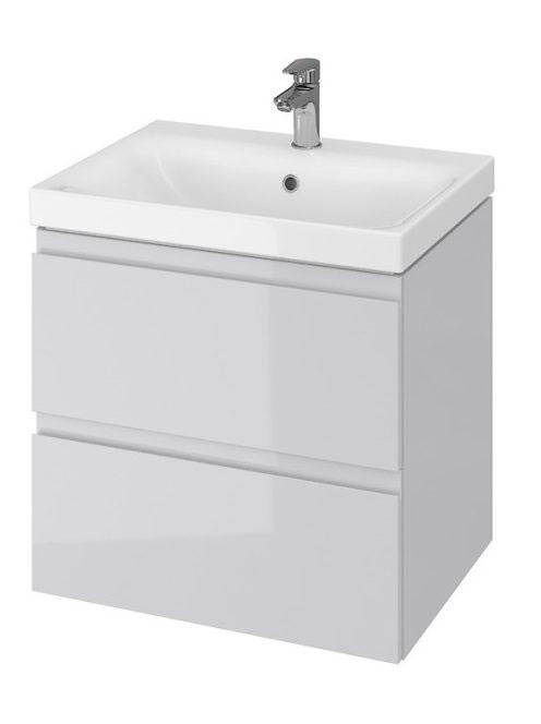 Cersanit Moduo alsószekrény 60-as mosdóhoz, fényes szürke S9