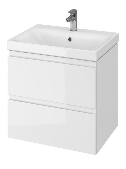Cersanit Moduo alsószekrény 60-as mosdóhoz, fényes fehér S92