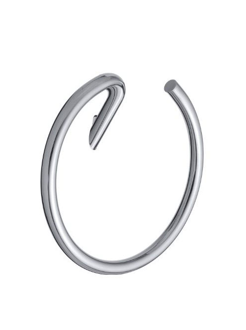 Deante Silia falra szerelhető kerek törölközőtartó, fényes k