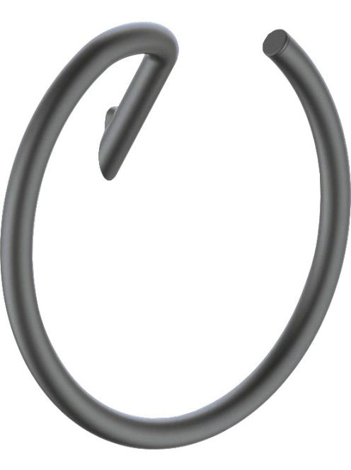 Deante Silia falra szerelhető kerek törölközőtartó, titánium