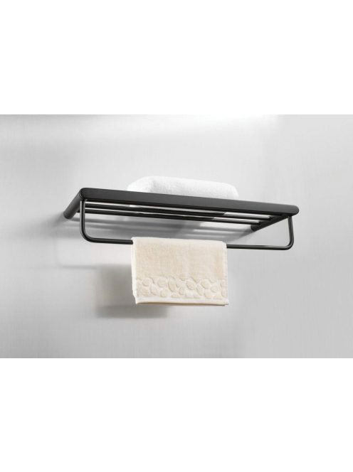 Deante Round törölközőtartó polc, fekete ADR N531 - Fürdőszo