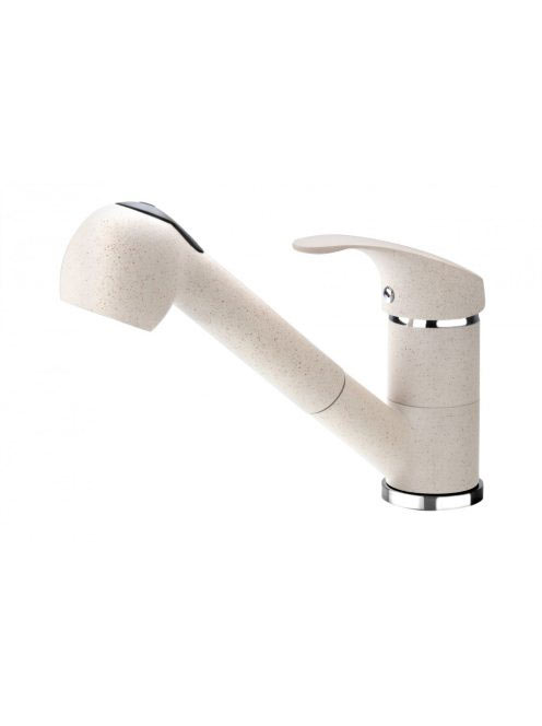 Deante Pepe konyhai csap kihúzható kifolyóval, króm/homok BD