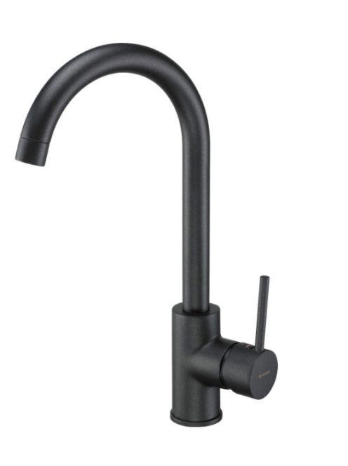 Deante Nemezja magasított konyhai csaptelep, metál fekete BE