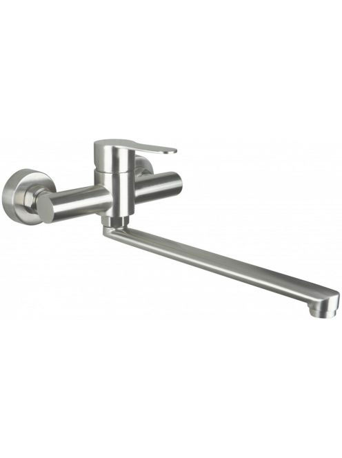 Deante Lupo rozsdamentes acél hatású fali mosogató csaptelep