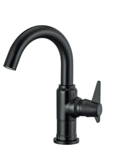 Deante Temisto mosdócsap Click-Clack leeresztővel, fekete BQ