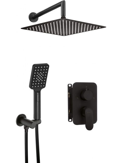 Deante Alpinia Falba építhető zuhanyszett, matt fekete BXYZN