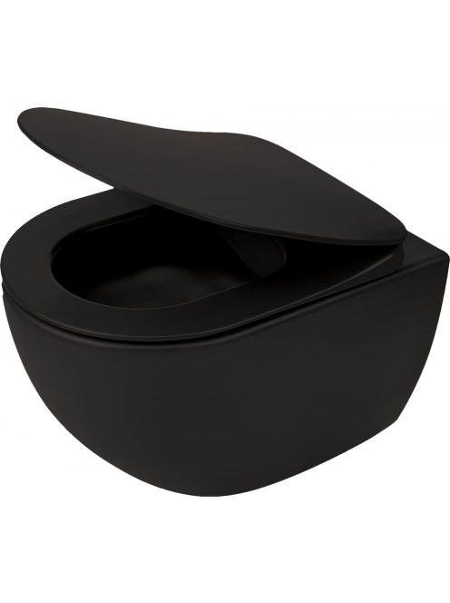 Deante Peonia perem nélküli fali WC csésze fekete CDE NZPW -