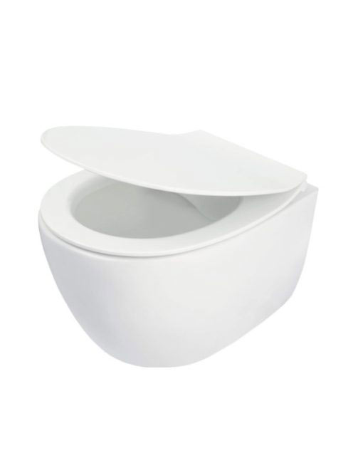 Deante Silia Rimless fali WC csésze ülőkével, fehér CDLD6ZPW