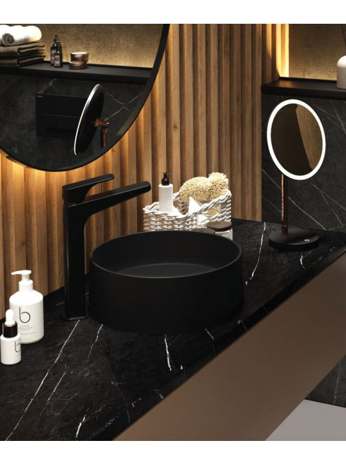 Deante Silia pultra ültethető gránit mosdótál 36 cm, matt fe