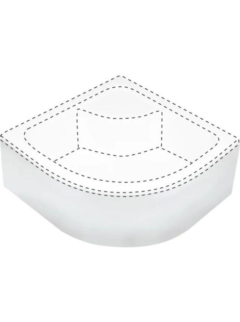 Deante Deep félköríves akril előlap mély 80x80 cm-es zuhanyt