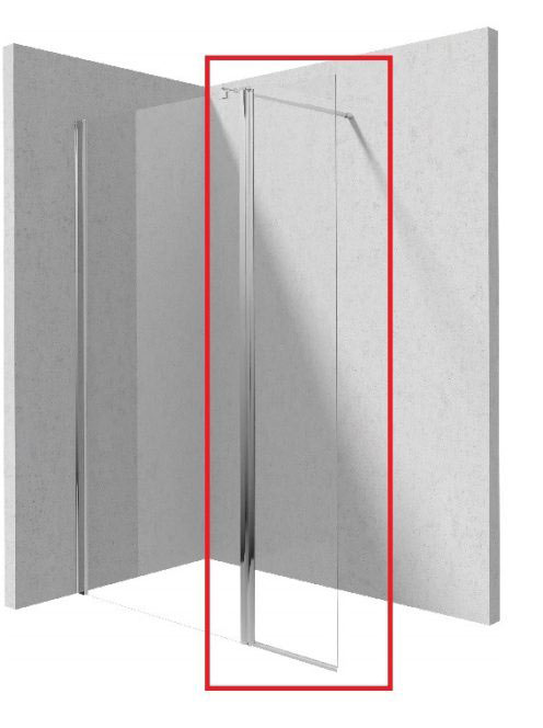 Deante Kerria Plus Walk-In zuhanyfalhoz behajtható panel, kr