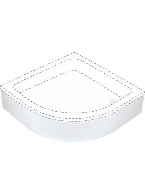 Deante Plus II félköríves előlap 90 cm-es zuhanytálcához KTU