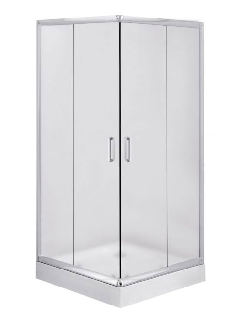 Deante Funkia 80x80 szögletes zuhanykabin matt üveggel, króm