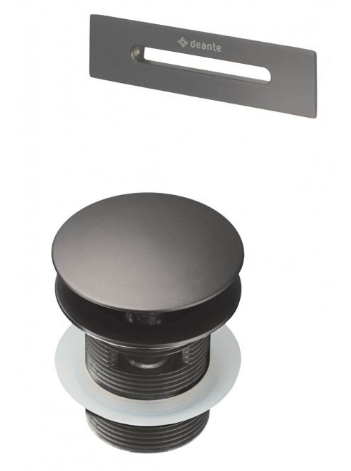 Deante Click Clack kád leeresztő túlfolyóval, titánium KYY_D