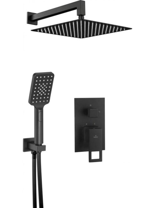 Deante Anemon fekete, falbaépíthető komplett szett NACN9MP -