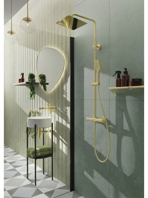 Deante falon kívüli termosztátos zuhanyrendszer, arany NAC_Z