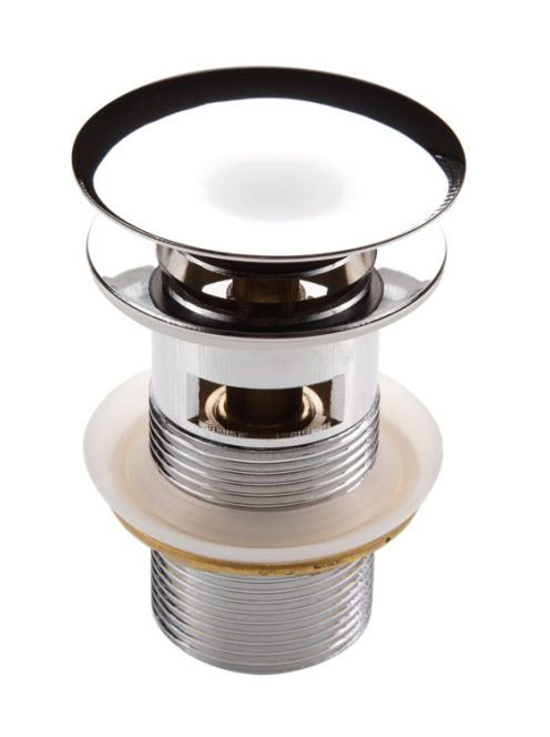 Deante Click-Clack kerek mosdó leeresztő túlfolyóval, króm N