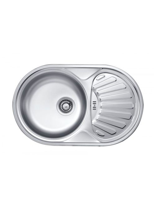 Deante Twist 1 medencés acél mosogató csepegtetővel 77x48 cm
