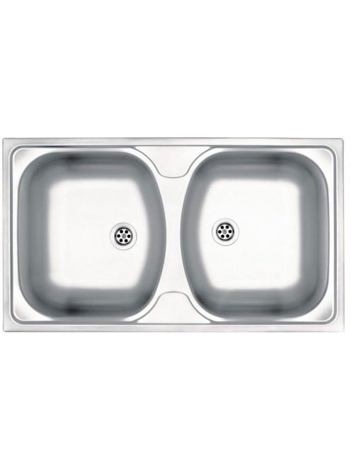 Deante Techno 2 medencés acél mosogató csepegtető nélkül 79x