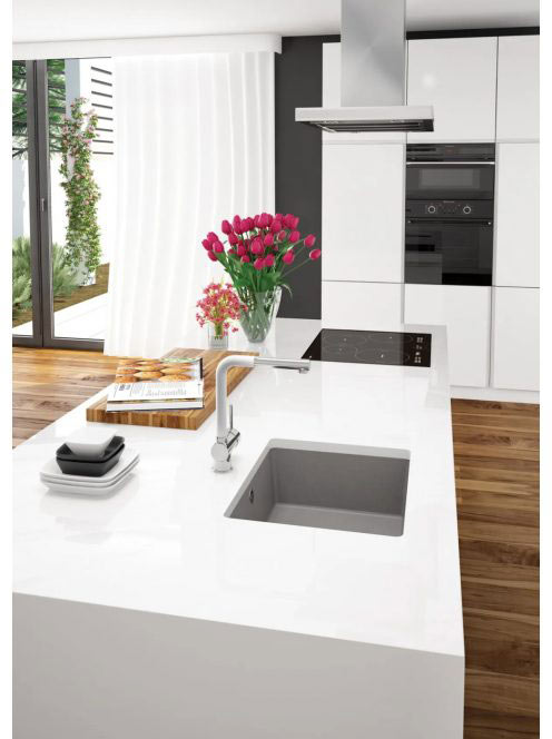 Deante Corda 1 medencés gránit mosogató 55x46 cm, szürke met