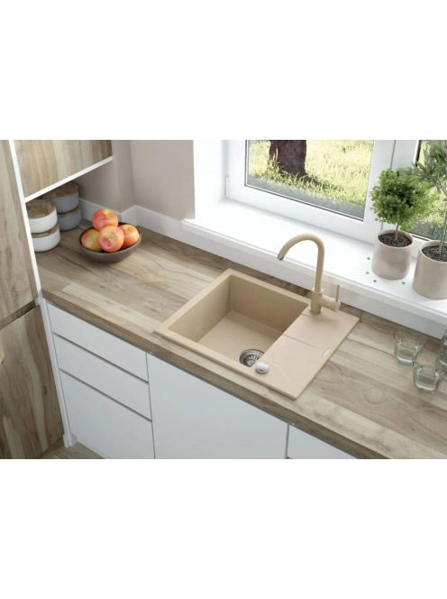 Deante Andante 1 medencés szögletes gránit mosogató csepegte