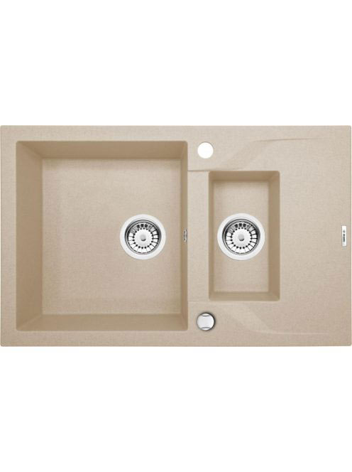 Deante Andante 1,5 medencés gránit mosogató 78x49 cm csepegt