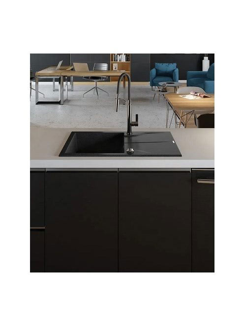 Deante Andante 1 medencés szögletes gránit mosogató 78x49 cm