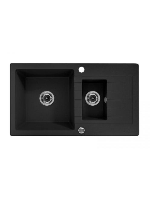 Deante Zorba 1,5 medencés gránit mosogató 76x44 cm csepegtet