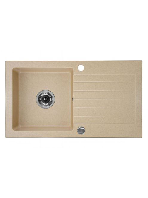 Deante Zorba 1 medencés szögletes gránit mosogató csepegtető