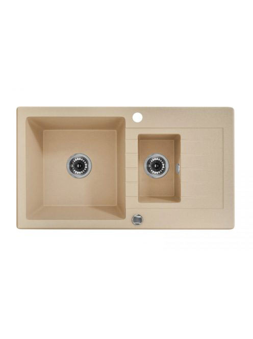 Deante Zorba 1,5 medencés gránit mosogató 76x44 cm csepegtet