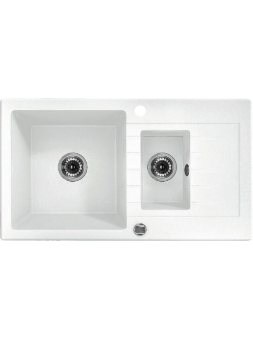 Deante Zorba 1,5 medencés gránit mosogató 76x44 cm csepegtet