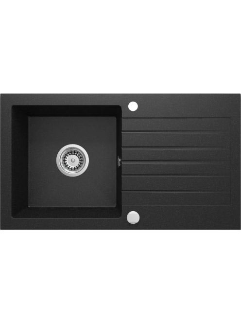 Deante Zorba 1 medencés szögletes gránit mosogató csepegtető
