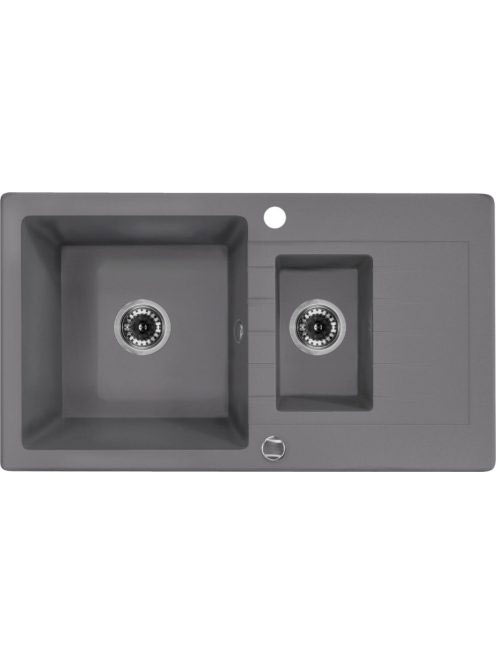 Deante Zorba 1,5 medencés gránit mosogató 76x44 cm csepegtet