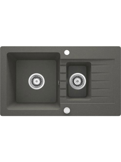 Deante Zorba 1,5 medencés gránit mosogató 76x44 cm csepegtet