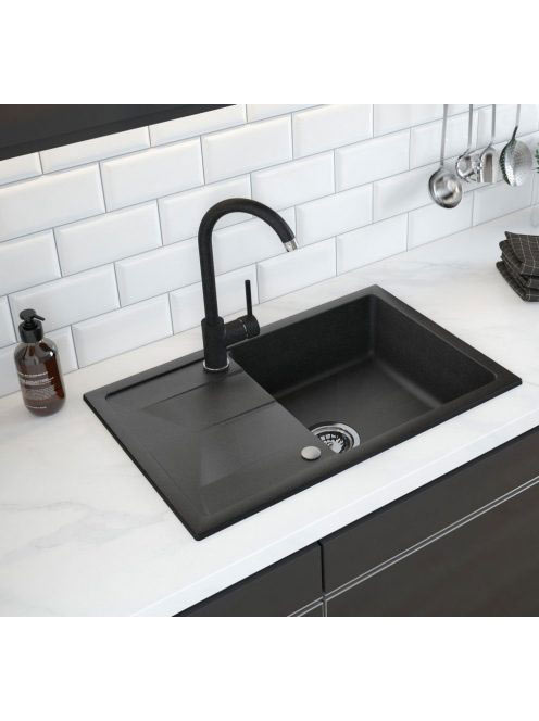 Deante Leda 1 medencés szögletes gránit mosogató csepegtetőv