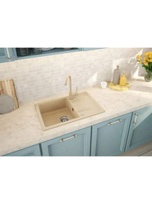 Deante Leda 1 medencés szögletes gránit mosogató csepegtetőv