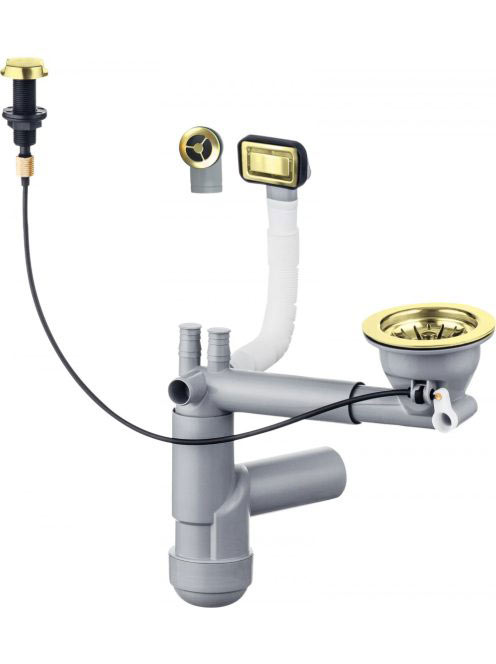 Deante Space-Saver helytakarékos szifon 1 medencés gránit mo