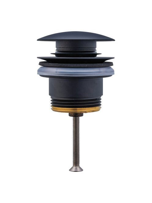 Duravit Click-Clack matt fekete leeresztőszelep túlfolyós mo