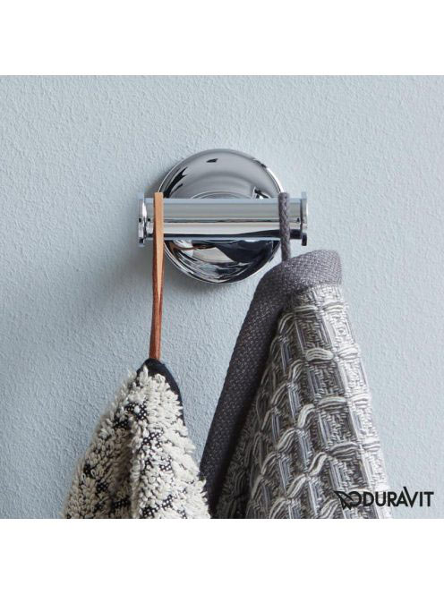 Duravit Starck T dupla ágú törölköző akasztó, króm 009930100