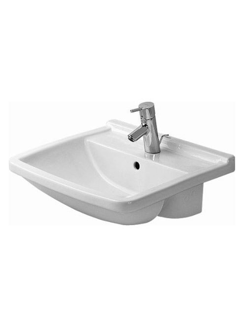 Duravit Starck 3 félig beépíthető kerámia mosdó 55x46 cm, Wo
