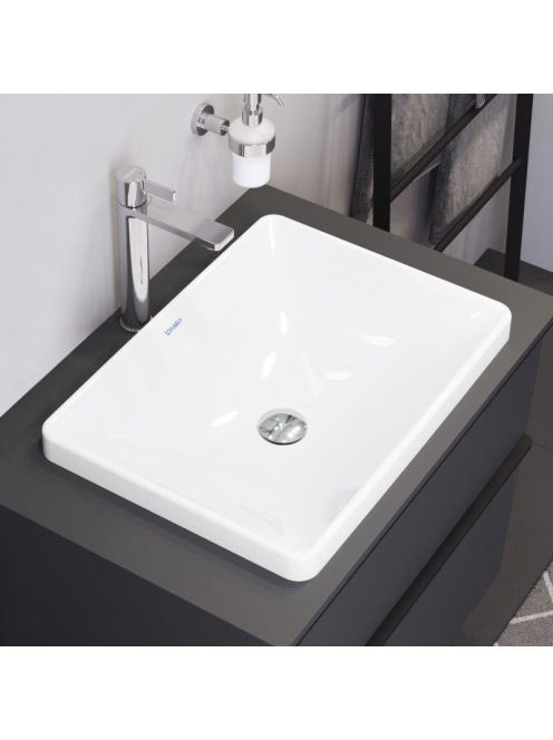 Duravit D-Neo csaplyuk nélküli beépíthető mosdó 60x44 cm, fe