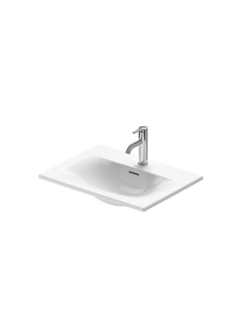 Duravit Viu beépíthető kerámia mosdó 600x450 mm, WonderGliss